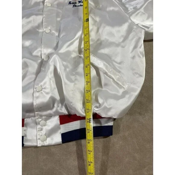 Vintage King Louie Pro Fit Men's Bomber Texas AFL Satin Button Jacket XL - Picture 9 of 9